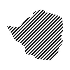 Wall Mural - zimbabwe country map icon