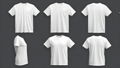 Sticker - White tshirt collection mockup front back side 3