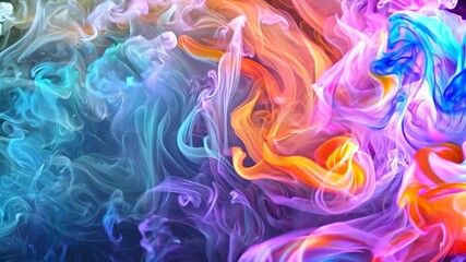 Wall Mural - Colorful abstract smoke background, swirling