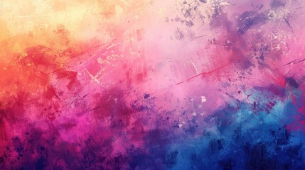 Aufkleber - Abstract painting inspired colorful background