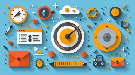 Poster - Flat Design Business and Marketing Illustration.