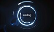 © kkkiim graphic - Dark-themed video with 'loading' text in white atop an illuminated circular progress bar. Subtle gradient lighting effects enhance the background
