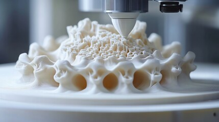 Aufkleber - 3D printed object being created by a machine.