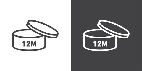 Poster - 12m Icon vector logo set collection for web app ui