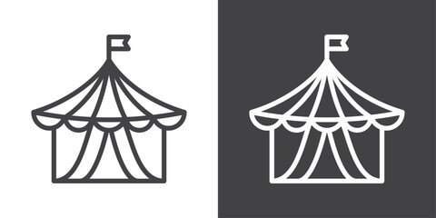 Poster - circus tent icon vector logo set collection for web app ui