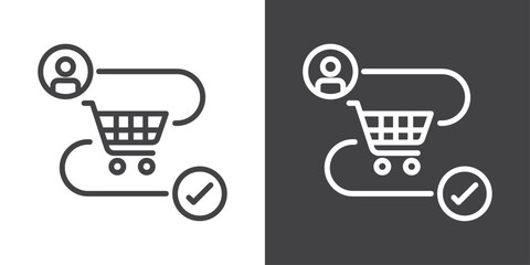 Poster - customer journey icon vector logo set collection for web app ui