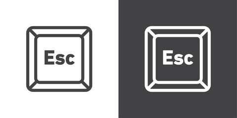 Fototapete - Esc icon vector logo set collection for web app ui