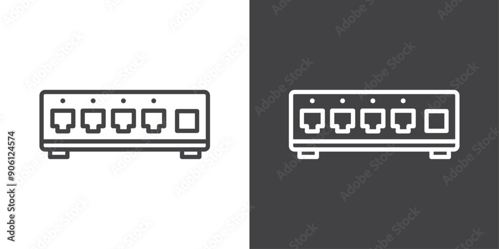 Network switch icon vector logo set collection for web app ui Stock ...
