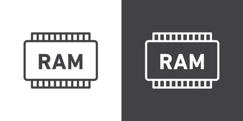 Ram memory icon vector logo set collection for web app ui
