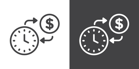 Poster - Time is money icon vector logo set collection for web app ui