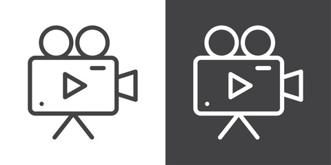 Poster - Video camera icon vector logo set collection for web app ui