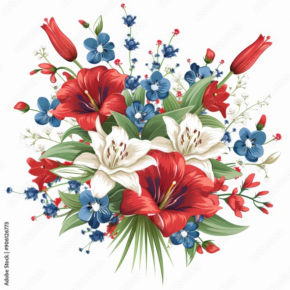 Patriotic Memorial Day Clipart on White Background for Graphic Design ...