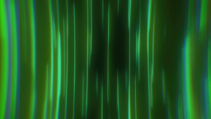 Poster - Abstract green glowing background with flying lines and stripes