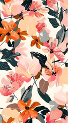 Wall Mural - background with flowers