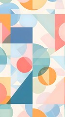 Poster - abstract background with circles and other shapes