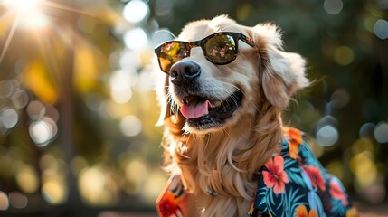 Wall Mural - golden retriever dog