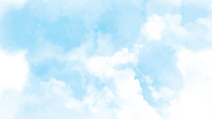 Wall Mural - blue soft abstract aquarelle pattern watercolor background texture vector. light sky blue brush pain