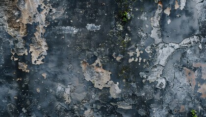 Wall Mural - High-Resolution Background of Distressed Dark Cement Wall, Perfect for Industrial and Grunge Designs, Close-Up Image