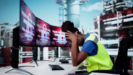 Sticker - Ransomware Virus Extortion Hacking In Power Plant