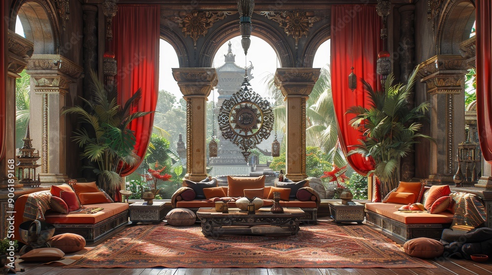 Background of ancient architecture, featuring the intricate stone ...
