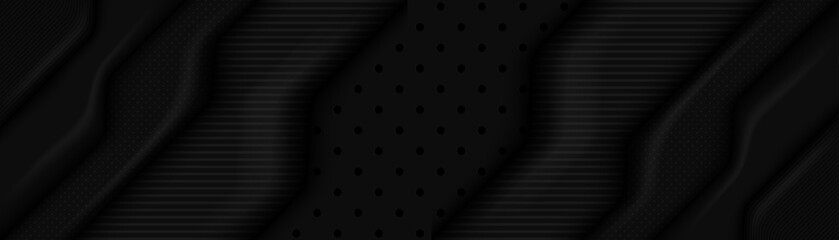 Poster - abstract geometric black design dark gray banner pattern background brochure website flyer certifica