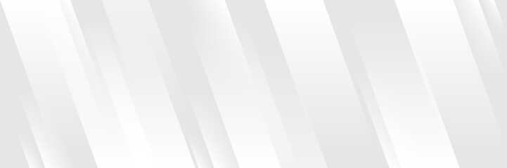 Poster - Creative concept abstract white horizontal banner background with shadow lines