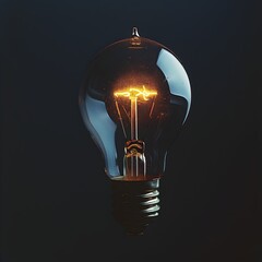 Poster - glowing light bulb representing a breakthrough idea or concept