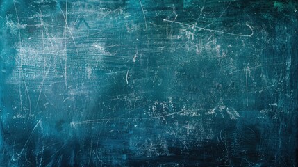 Leinwandbilder - Blue chalkboard with chalk markings for background