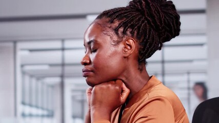 Poster - African American Woman Praying. God Seeking Prayer