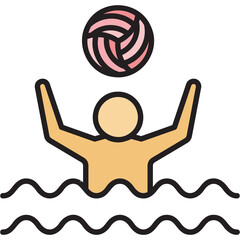 Wall Mural - Water Volleyball Sticker