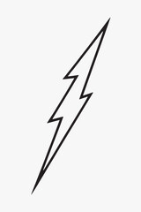 Canvas Print - Simple black lightning bolt illustration