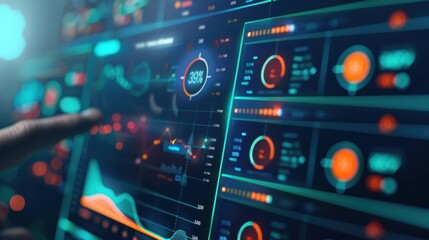 Poster - NFT trading interface with real-time analytics, dynamic and informative.