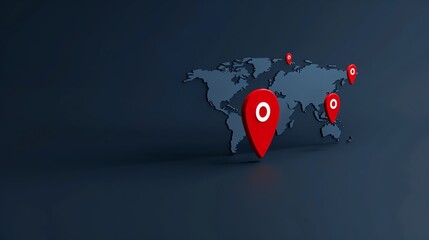Wall Mural - Website traffic metrics with global audience map.
