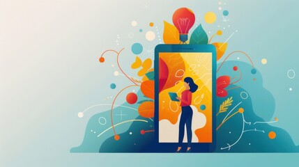 Poster - user-centered innovation, creating solutions based on user needs, flat design illustration