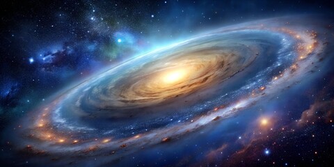 Wall Mural - Galaxy in space textured background Generative By AI