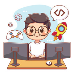 it's a cute designer game coding some games