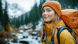 © Karat - Happy Woman Hiking in the Mountains with Backpack