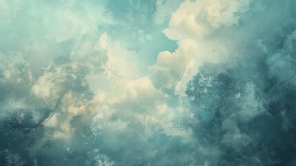 Wall Mural - Cloudy sky with blank space texture and design