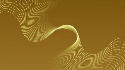 Gold Background Animated line Abstract element for motion graphic, on background seamless loop Animation on background 4K 	
