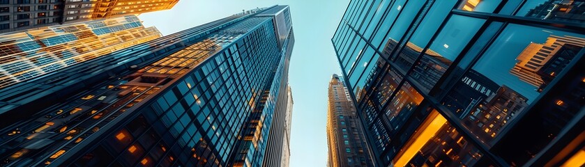 Wall Mural - Towering Architectural Masterpieces in the Heart of the Financial District