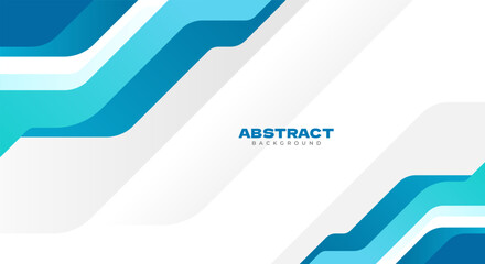 Wall Mural - White and blue banner background