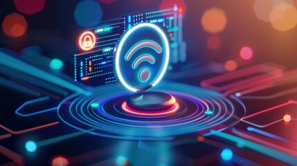 Poster - Smart home network with robust security, reliable and protected.