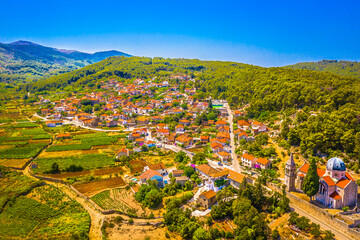 Wall Mural - panorama of the city Svirce, Hvar island popular travel places