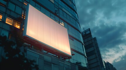 Poster - Blank city billboard sign on a wall : Generative AI