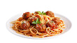 © Moeen - Photo of spaghetti with meatballs on a plat isolated on transparent background