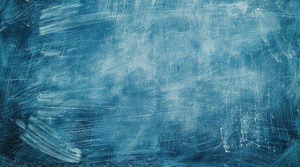 Leinwandbilder - Blue chalkboard with chalk markings for background