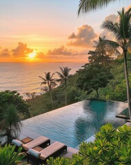 Wall Mural - Sunset_view_from_the_deck