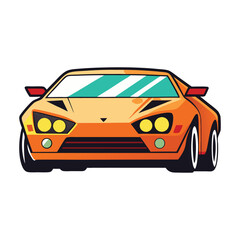 Poster - car flat vector design illustration