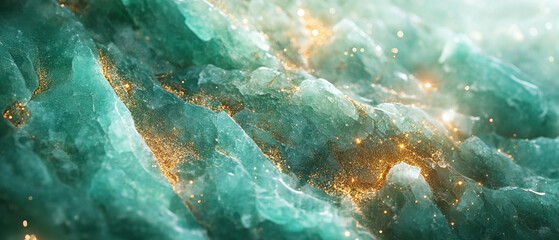 Wall Mural - The beautiful pattern of the natural dark green jade gives a sense of luxury and elegance. It is suitable for use in designs that require the prominence and charm of natural gemstones. Ai generate.