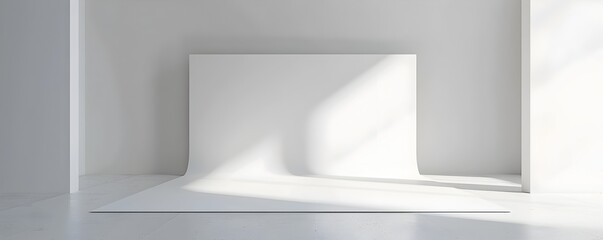 Wall Mural - Clean Minimalist White Paper Backdrop for Versatile Product Presentation